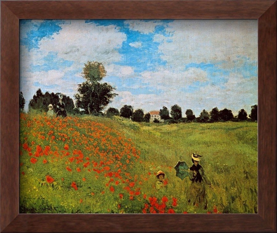 Corn Poppies-Claude Monet Painting